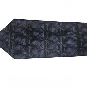Puritan Men's Geometric Pattern Tie in Blue and Black